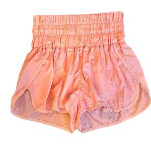 Free People Movement The Way Home Shorts High Rise Athletic Small Coral Gym